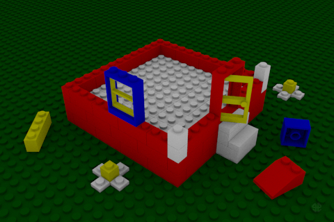 Lego assembly in progress