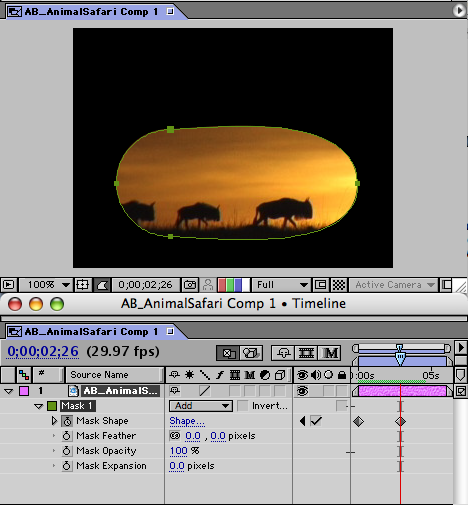 If You Dont See The Word Mask In Timeline Select Layer And Press M Key Twice Mm This Will Reveal Properties Shape